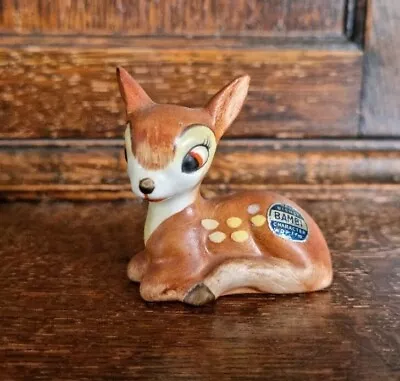 Buy Vintage Goebel Walt Disney BAMBI Deer 2  Figure Laying Down Original Sticker  • 14.99£