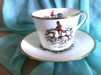 Buy Vintage Hammersley Hunting Scene Large Breakfast Bone China Tea Cup & Saucer • 5£
