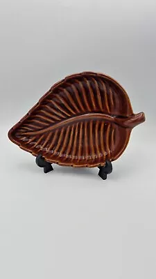 Buy Denmead Pottery Leaf Dish. Leaf Shaped. Brown Glaze.  FR32. 9.5  Long. Vintage • 17.99£