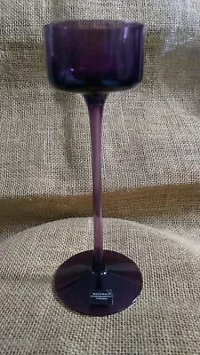 Buy Wedgwood Amethyst Brancaster Glass Candlestick RSW 22/4 • 25£