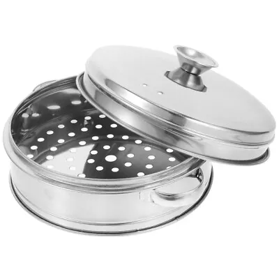 Buy  Steamer Cookware Binaural Steel Bottom Steaming Rack Stainless • 11.99£