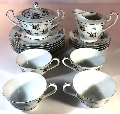 Buy Noritake China Tea Set Nippon Toki Kaisha - Plates, Saucers, Cream & Sugar Dish • 22.32£