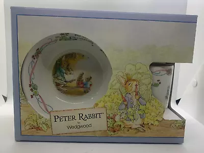 Buy Peter Rabbit *For Your Christening* 3 Pc Set WEDGWOOD Nursery Mug Plate Bowl • 23.33£