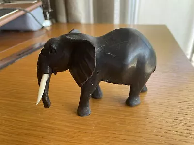 Buy Lovely Old Vintage Ceramic Black African Elephant Figurine 14 Cm Long • 9.75£