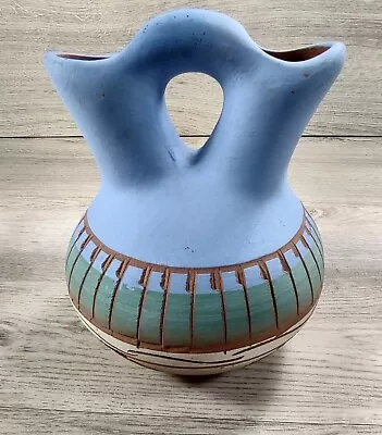 Buy Vintage Navajo Red Ware Pottery Wedding Vase  Southwestern Pot Signed • 7.46£