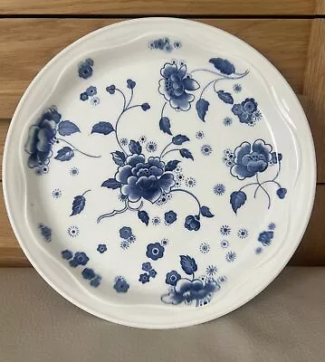 Buy Poole Pottery Blue Sprays Dinner Plate Approx 27cm Diameter Blue & White Flowers • 4.95£