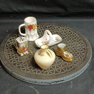 Buy Vintage Small Bone China Ornaments Including 2 Limoges Pieces • 12£