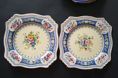 Buy Pair Of Floral Decorated Plated-Sevres England-Vibrant Colours • 18£
