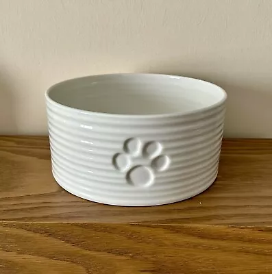 Buy Sophie Conran For Portmeirion NEW White Pet Bowl - Dog/Cat - Large - Paw Print • 27.99£