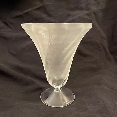 Buy Lalique France Crystal Vase Lucie Trumpet Shape Swirl Shell Signed Retired  • 65.21£