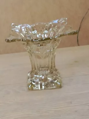 Buy A Lovely Large Heavy Vintage Clear Glass Vase • 19.43£