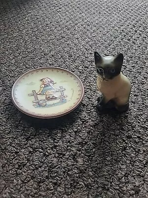 Buy Goebel W. Germany Rare Pottery Cat & Limited Edition Plate. Both Good Condition. • 2£