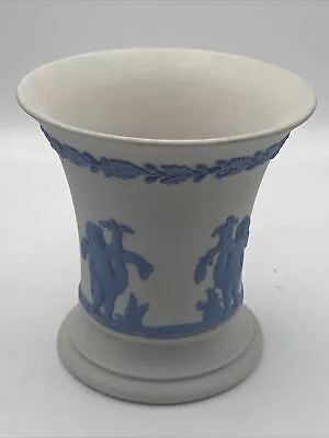 Buy Vintage Wedgewood Jasperware (Pale Blue On White) Posy Pot Very Pretty 3.5” • 14.99£