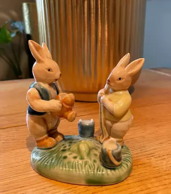Buy Gardening  Rabbits Couple - Vintage Albert Kessler Figures • 7.50£