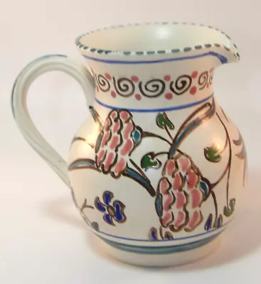 Buy Honiton Pottery Devon 1 1/4 Pint Hand Painted Floral Water Jug 1950s VGC • 7.99£