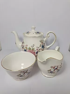 Buy Queen Anne Paradise  Garden Tea Pot/milk Jug And Sugar Bowl • 35£