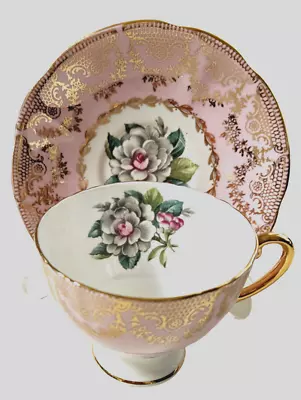 Buy Vintage Royal Standard Pink/Gold Floral Fine Bone China Tea Cup & Saucer~England • 31.69£