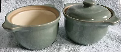 Buy X2 Denby Green Individual Casserole Pots • 10.80£