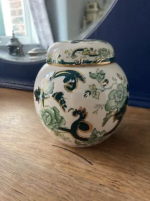 Buy Masons Ironstone Chartreuse Green & Gold Ginger Jar Vintage (see Other Matching) • 8.90£