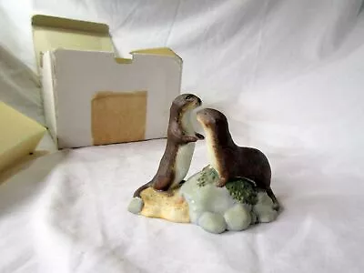 Buy A Vintage Peter Barrett Franklin Porcelain Otters Figure • 0.99£