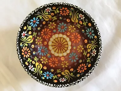 Buy Turkish Handmade Ceramic Bowl With 3D Floral Hand Painting Pottery - Signed • 8£