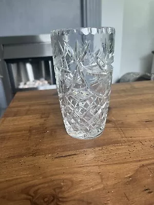 Buy Lead Crystal Cut Glass Vase 7” High, No Box • 7£