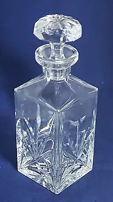 Buy Beautiful Quality Heavy Cut Glass Crystal Square Decanter • 29.99£