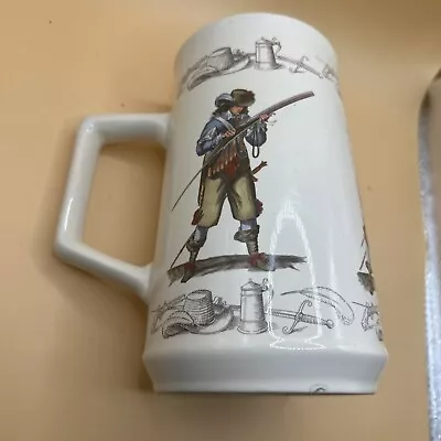 Buy Holkham Pottery Musketeers Cavaliers Tankard Vintage Stein 15cm, No Chips. • 14£