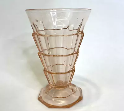 Buy Vintage Tea Room Pink Indiana Glass Tumbler Depression Footed 5  Tall W Scratch • 16.77£