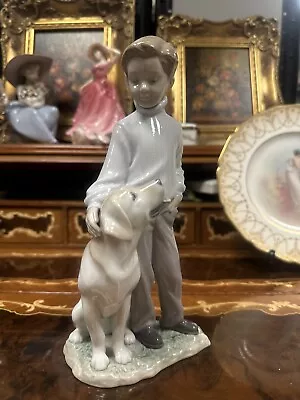 Buy Lladro My Loyal Friend Boy With Dogg Porcelain Figurine 25cm • 39.99£