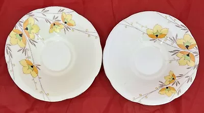 Buy 2 X Stunning Grafton China A B Jones  Saucers ''WINDSOR'' • 4.50£