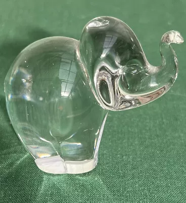 Buy Wedgwood Elephant Paperweight Art Glass Clear Solid Figurine England • 18.63£