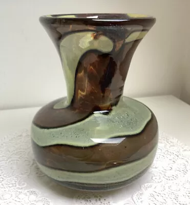 Buy Early  Large Mdina  Earthtones  Art Glass Vase - Signed  And In Exc Condition • 29.99£