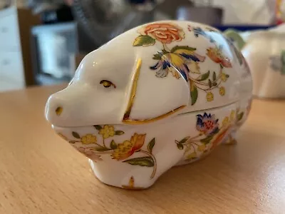 Buy Aynsley Cottage Garden Bone China Pig Trinket Box With Lid • 6.99£