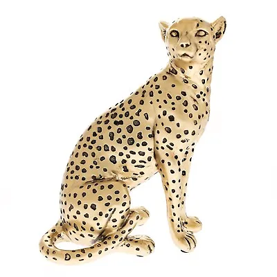 Buy Hestia Gold Cheetah Ornament Figurine Boxed WBHE1829 • 27.95£