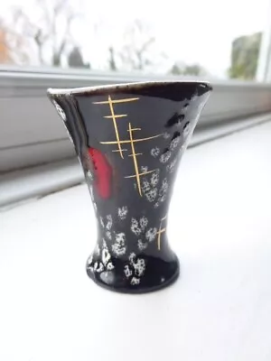 Buy Unusual Small German Vase Black White ,red And Gold Markings • 0.99£