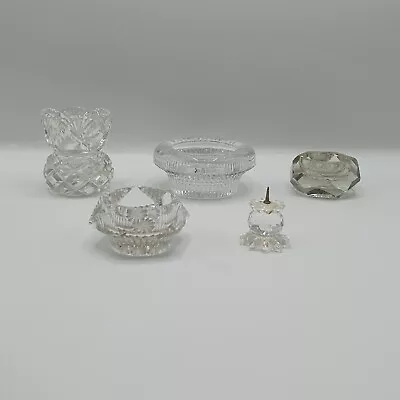 Buy Cut Glass Taper Dinner Candle Holders Job Lot Glass And Crystal (5 In Total) • 5£