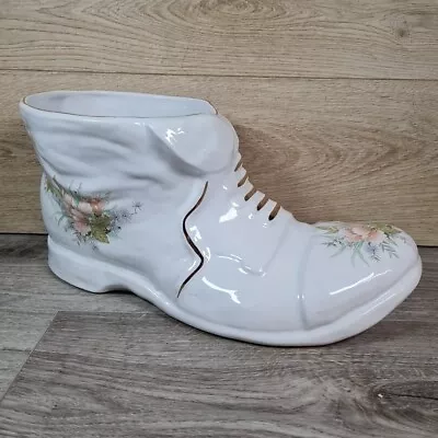 Buy Staffordshire Decorative Boot Planter Ceramic Large 35cm Long 16cm High VGC UK P • 9.95£