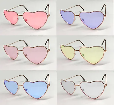 Buy Heart Shape - Glasses Sunglasses 60s 70s Hippy Lennon Fancy Dress Festival Party • 2.95£
