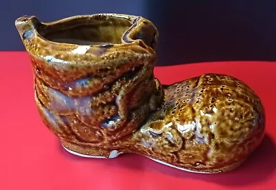 Buy Hand Made Pottery Boot Planter. #0201 • 8.50£