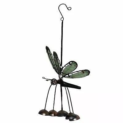 Buy Metal Glass Wing Glow In The Dark Dragonfly Bobbing Bell Garden Home Ornament • 13.20£