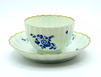 Buy WORCESTER C1770 Fluted  DRY BLUE  Tea Bowl & Saucer GREAT CONDITION • 29£