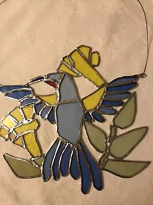 Buy 4 Humming Bird Stained Glass Hand Made Sun Catcher 10” • 10.99£
