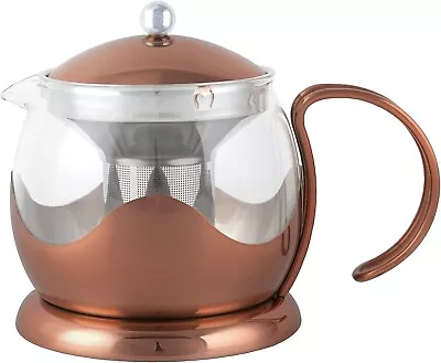 Buy La Cafetière Izmir 660ml Glass Loose Leaf Teapot With Infuser, 2 Cup (Copper), • 21.99£