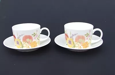 Buy Wedgwood Summer Bouquet Bone China Tea Cups And Saucers X2 #2 • 8£