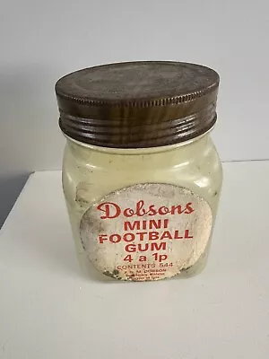 Buy Dobsons Mini Football Gum Plastic Jar With Tin Lid • 3.50£