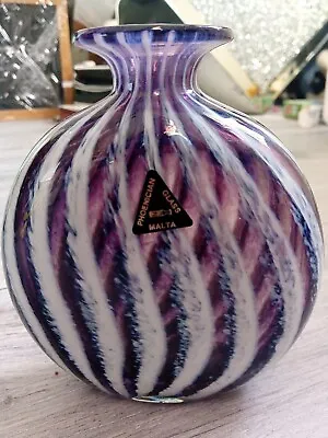 Buy Phoenician Glass Malta Bud Vase Signed In Base @ Sticker • 25£