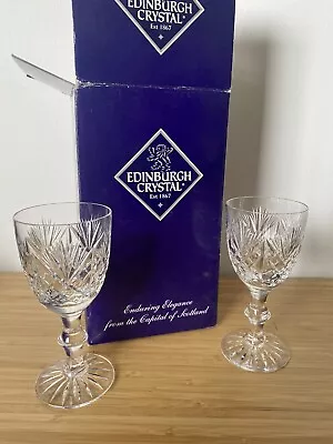 Buy Edinburgh Crystal Classical Collection Iona Sherry Glasses X2 (206018) Boxed • 19.50£