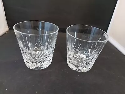 Buy Royal Doulton Lead Crystal~ Sherbrooke Cut Old Fashioned Tumblers X 2 (3 1/2 ) • 19.99£