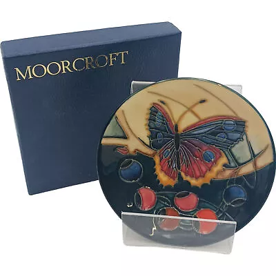 Buy Moorcroft 13cm Butterfly Design Pin Dish Plate With Original Box Collectable • 45£